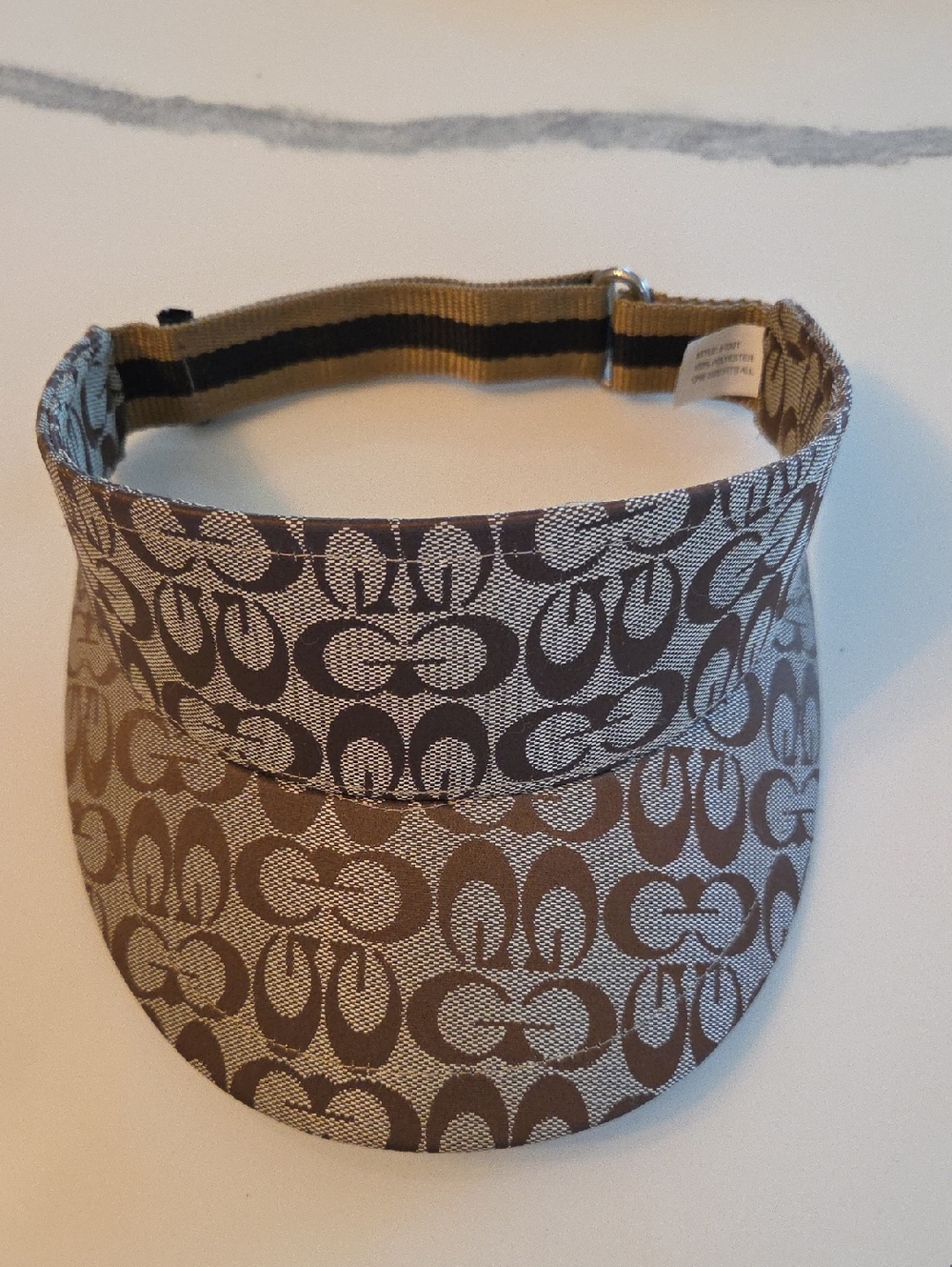Coach Brown and Tan Signature Logo Visor